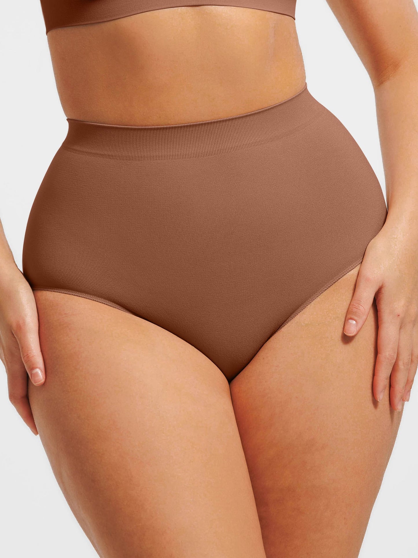 Feelingirl Seamless Tummy Control Antibacterial Peach Hip Brief Bundle