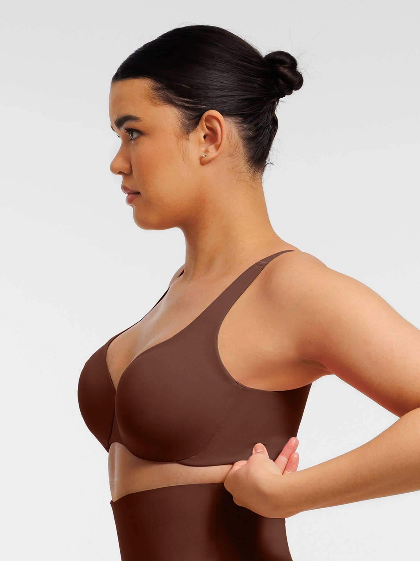 Feelingirl Adjustable Deep V-Neck Underwire Bra