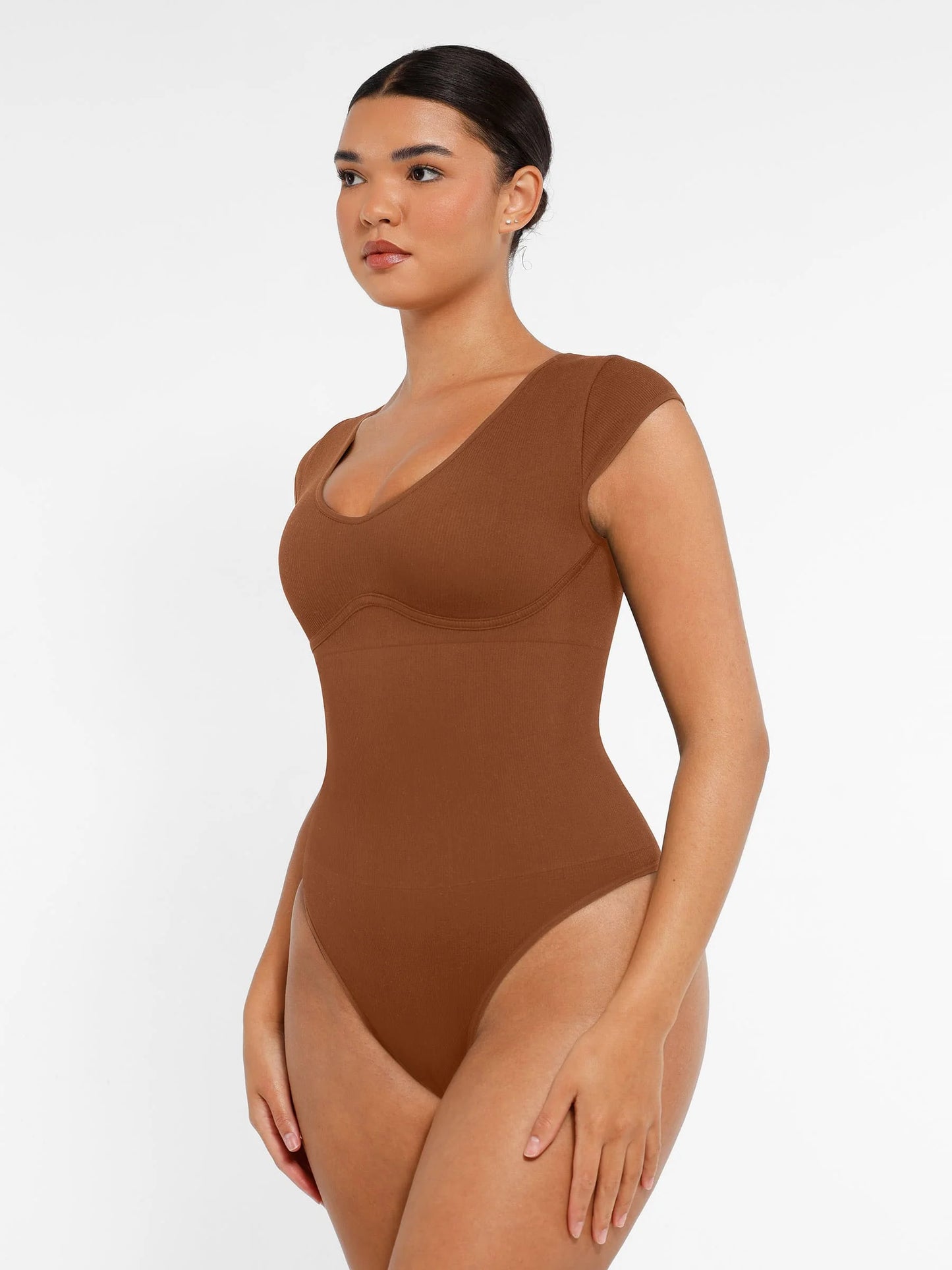 Feelingirl Bodysuit Tummy Control Shapewear Body Shaper Jumpsuit Top Going Out Shirt