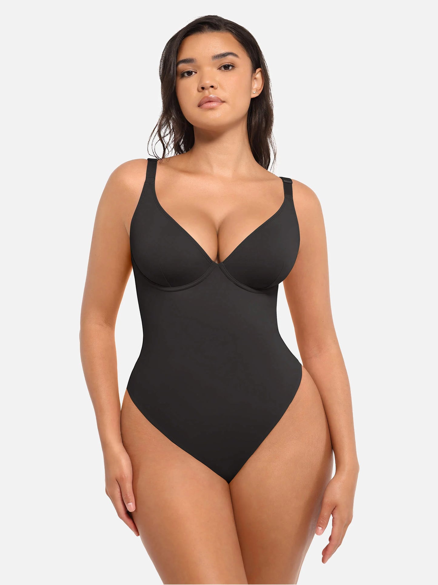 Feelingirl Deep V Neck Tummy Control Shapewear Bodysuit