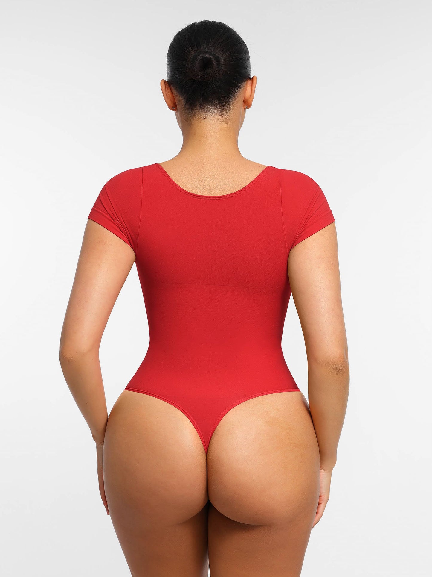 Feelingirl Tummy Control Seamless Short-Sleeve Bodysuit