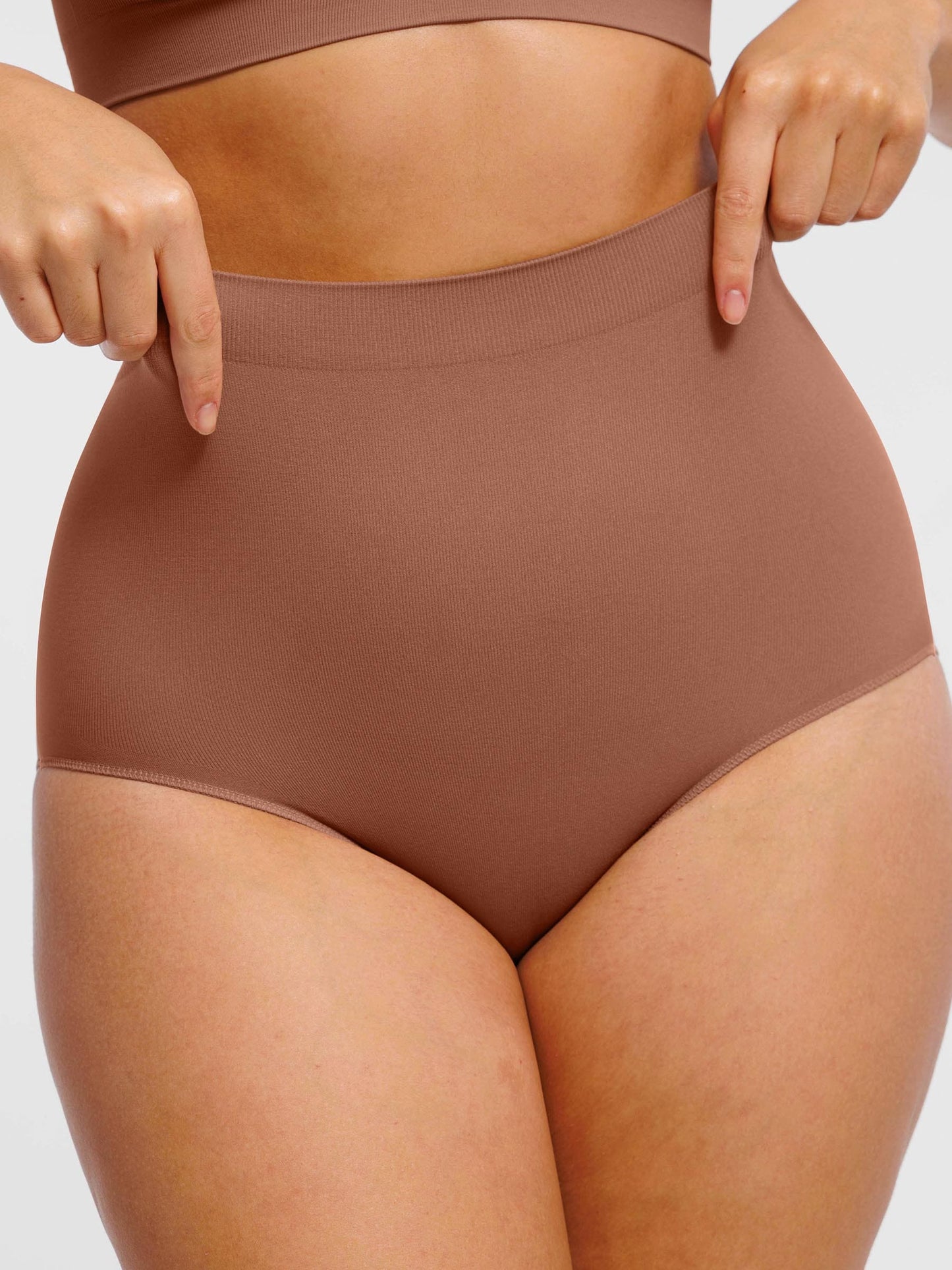 Feelingirl Seamless Tummy Control Antibacterial Peach Hip Brief Bundle