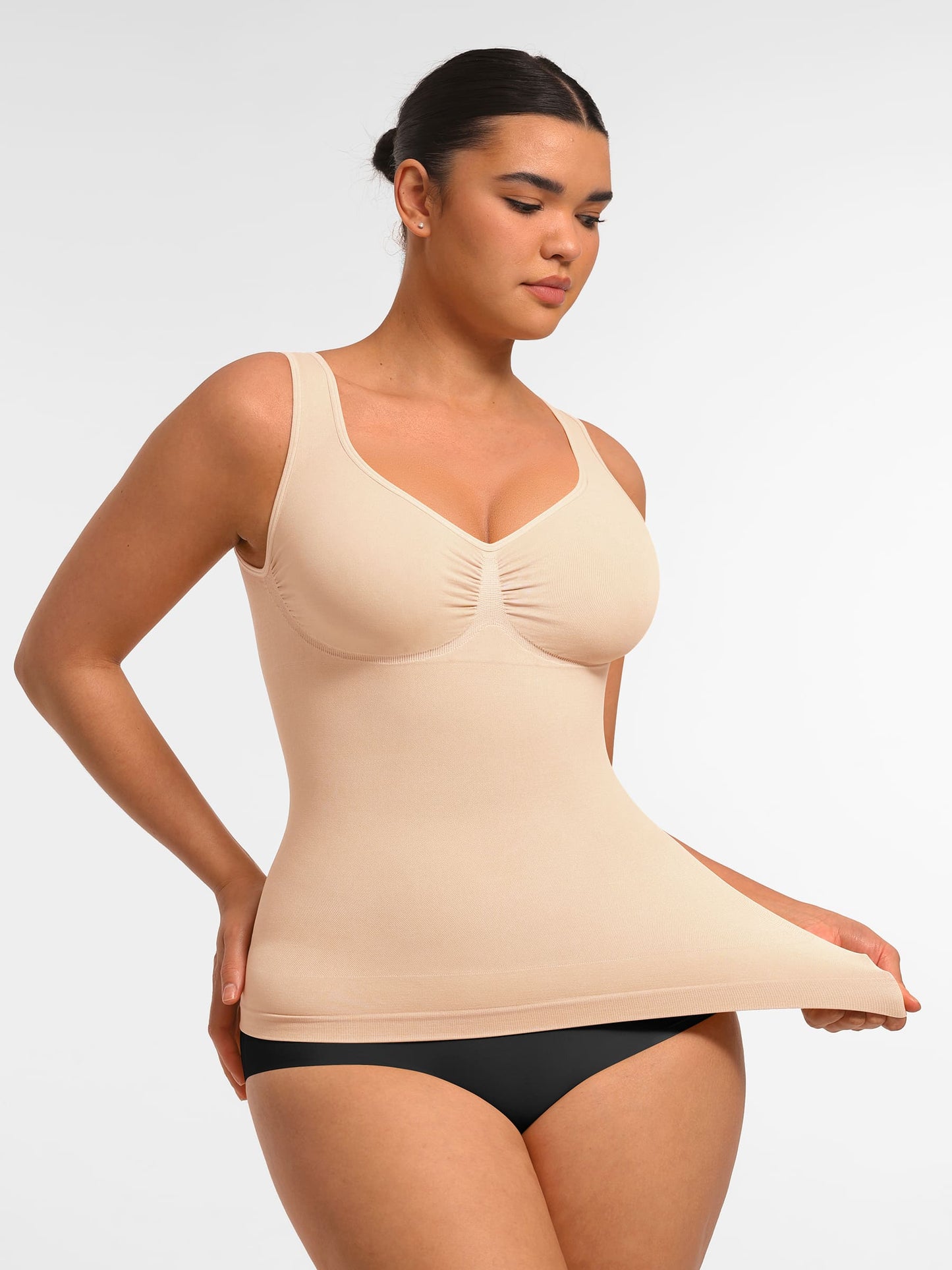 Feelingirl Bust Support Waist and Abdomen Control Shape Wide Straps Tank Top