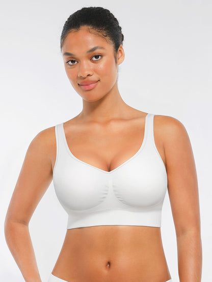 Feelingirl Seamless Comfort Bra with Smoothing Support and Adjustable Straps