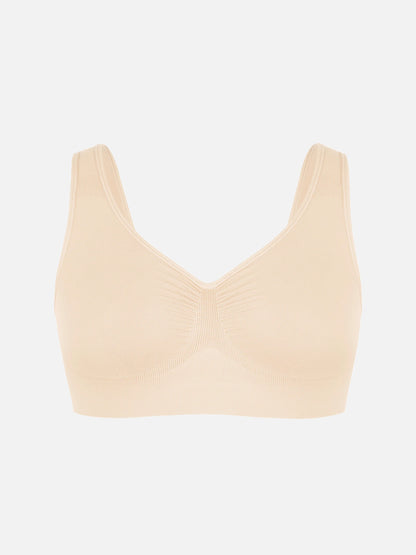 Feelingirl Seamless Wide Straps Bra  & Seamless Tummy Control Brief Set