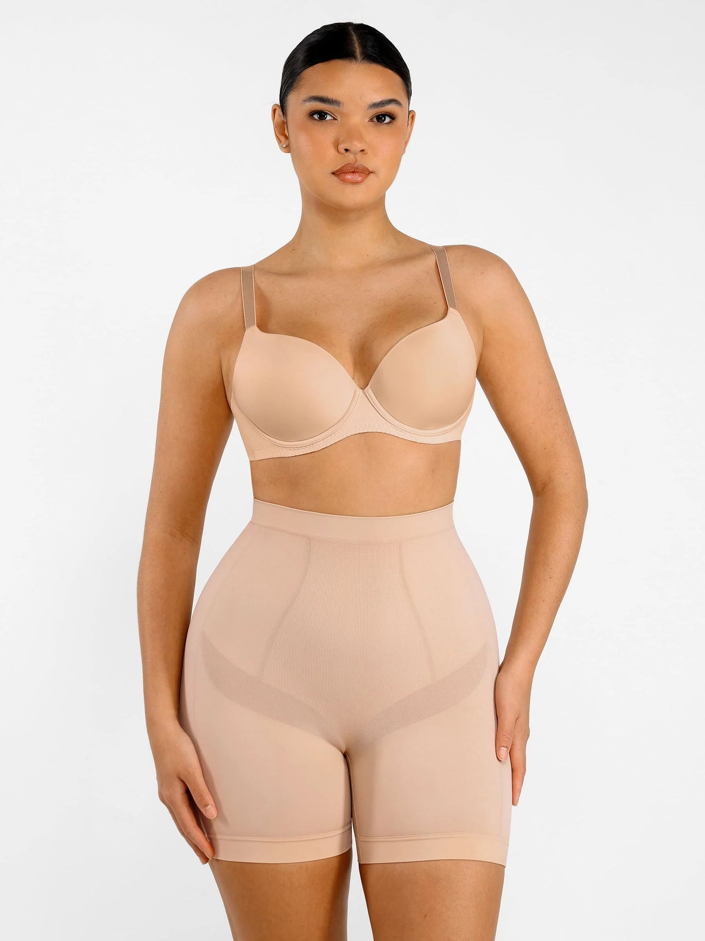 Feelingirl Seamless Comfort Mid Waist Tummy Control Panties Shaping Shorts
