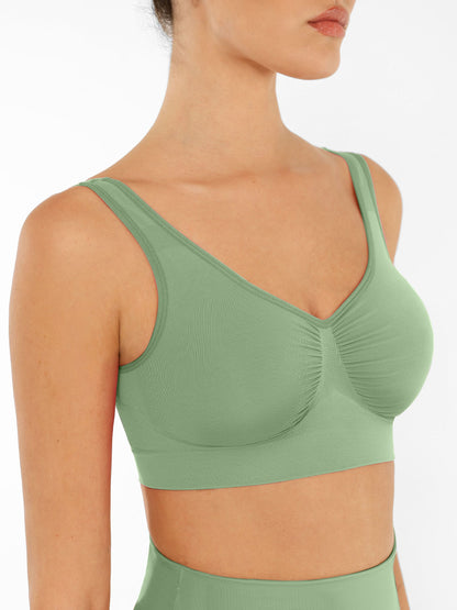 Feelingirl No Underwire Wide Straps Everyday Bra Bundle