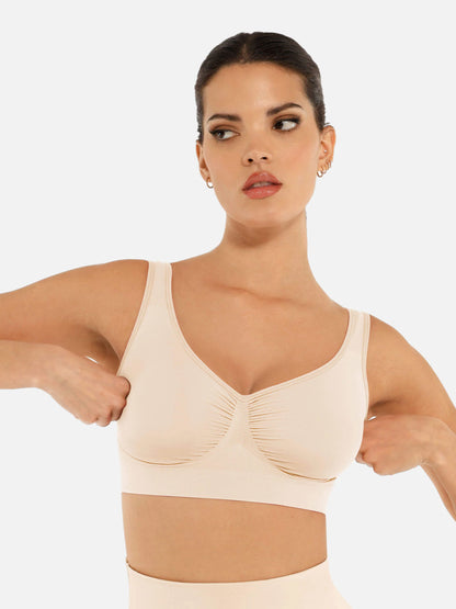 Feelingirl No Underwire Wide Straps Everyday Bra Bundle
