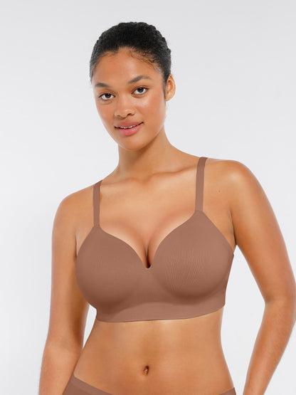 Feelingirl Wireless Seamless Push-Up V-neck Bra