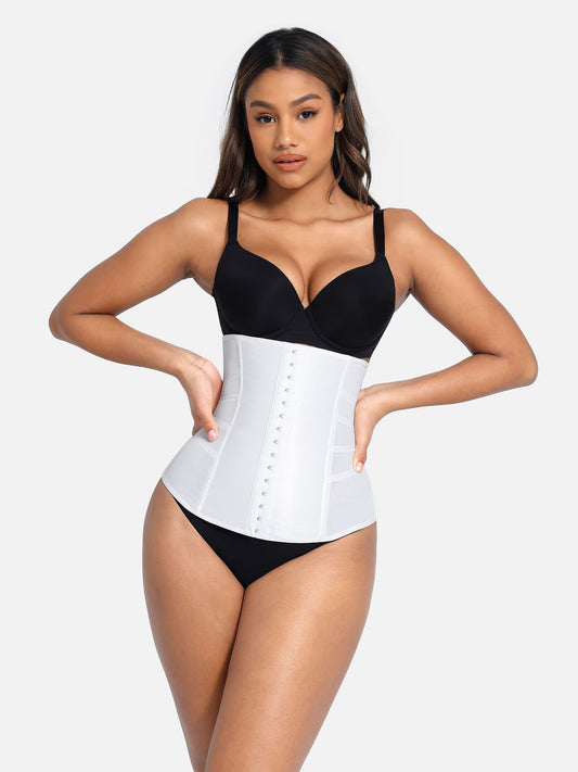 Feelingirl Waist Trainer for Women – Mesh Corset Body Shaper with Steel Bones