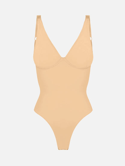 Feelingirl Deep V Neck Tummy Control Shapewear Bodysuit