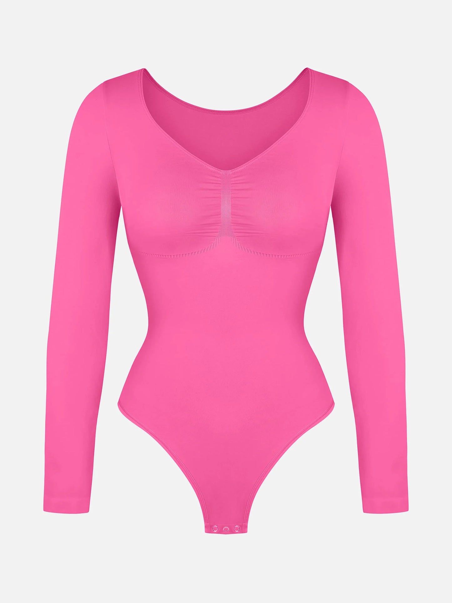 Feelingirl Seamless Long Sleeve Tummy Control Thong Bodysuit