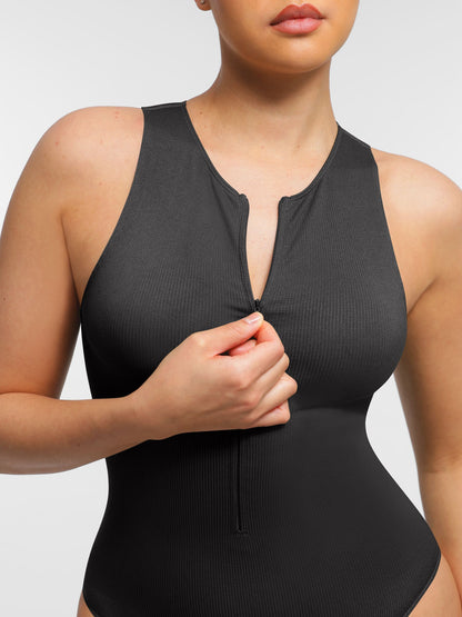 Feelingirl Seamless Tummy Control Invisible Zipper Shaping Bodysuit