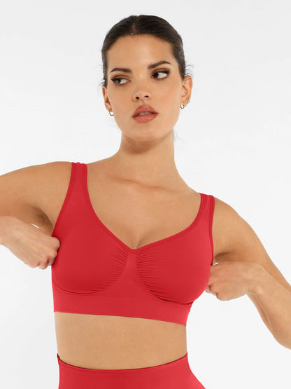 Feelingirl No Underwire Wide Straps Everyday Bra Bundle