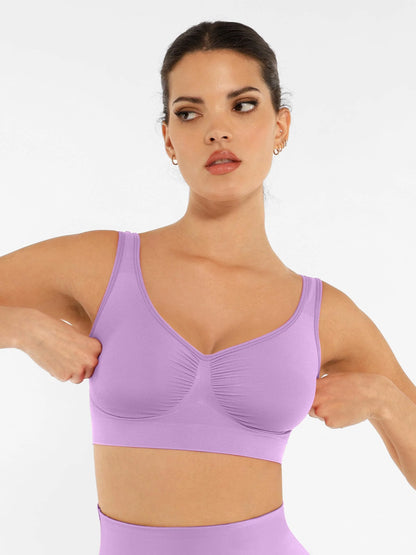Feelingirl No Underwire Wide Straps Everyday Bra Bundle