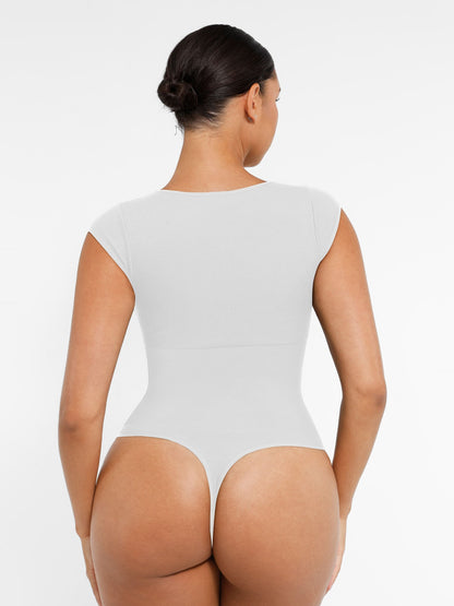 Feelingirl Bodysuit Tummy Control Shapewear Body Shaper Jumpsuit Top Going Out Shirt