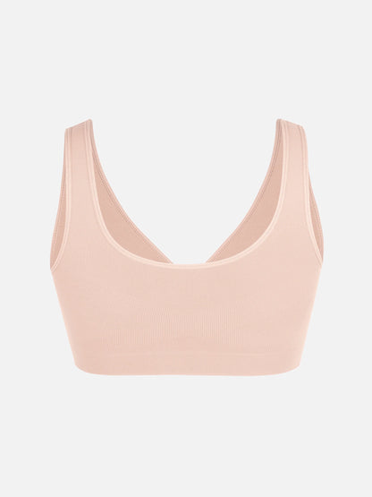 Feelingirl Seamless Wide Straps Bra  & Seamless Tummy Control Brief Set