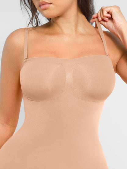 Feelingirl Strapless Seamless Bodysuit with Removable Straps