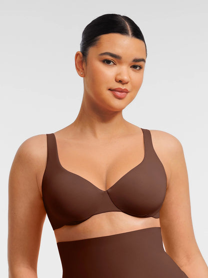 Feelingirl Adjustable Deep V-Neck Underwire Bra