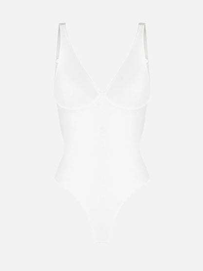 Feelingirl V Neck Tummy Control Shaping Bodysuit