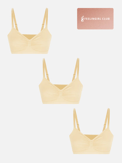 Feelingirl 3-Pack Seamless Smooth Wireless Bra Bundle