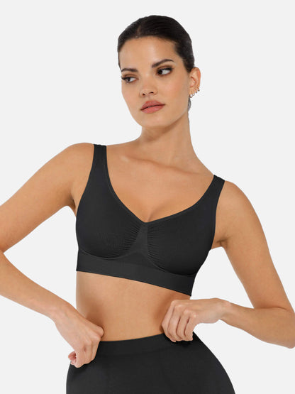 Feelingirl Wire-Free Wide Straps Comfort Bra