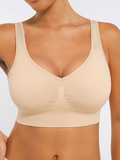 Feelingirl Seamless Comfort Bra with Smoothing Support and Adjustable Straps