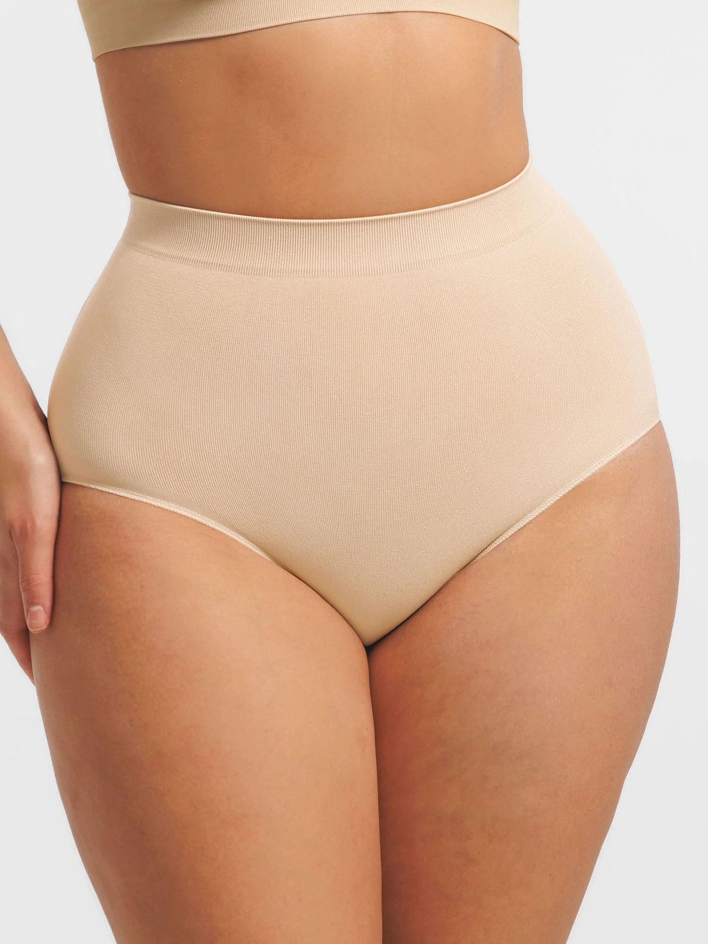 Feelingirl Seamless Tummy Control Antibacterial Peach Hip Brief Bundle