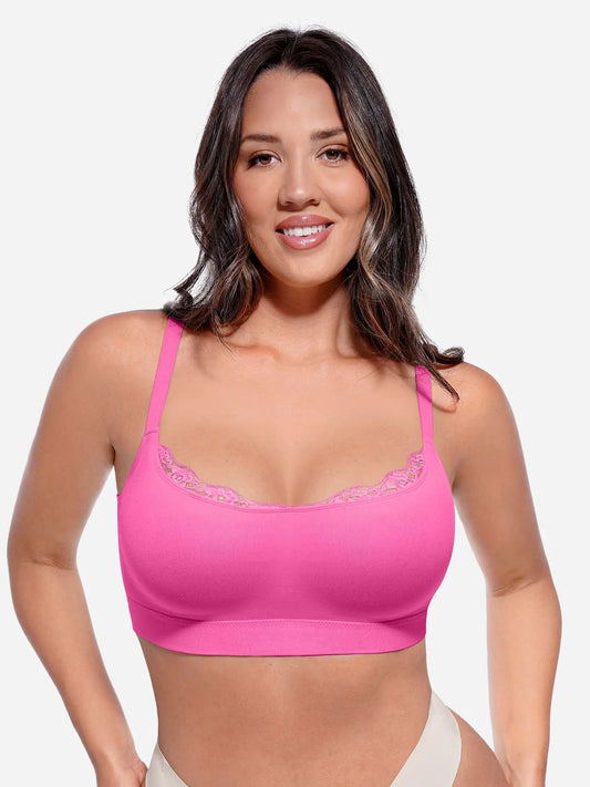 Feelingirl No Underwire Seamless Lace Everyday Bra