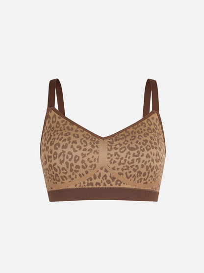 Feelingirl Leopard Print Wireless Push-Up Bra