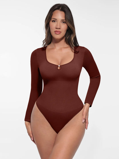 Feelingirl Seamless Ribbed Bodysuit