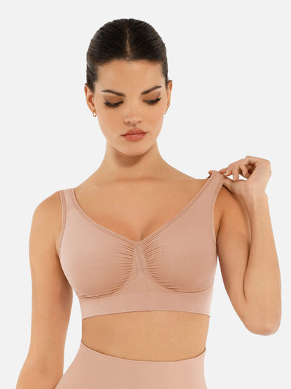 Feelingirl No Underwire Wide Straps Everyday Bra Bundle
