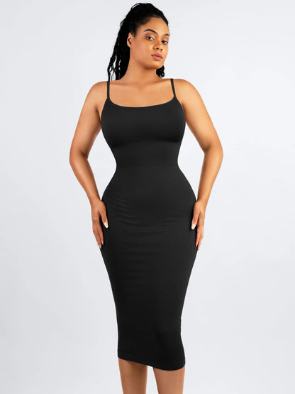Feelingirl Seamless Shaping Slip Dress with Built-In Bra and Adjustable Straps