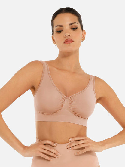 Feelingirl No Underwire Wide Straps Everyday Bra Bundle