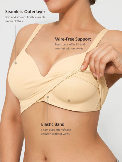 Feelingirl 1 Push-Up Seamless Bra + 1 Smooth Seamless Bra