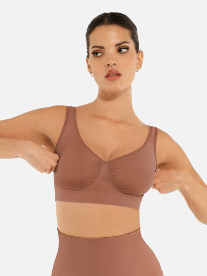 Feelingirl No Underwire Wide Straps Everyday Bra Bundle