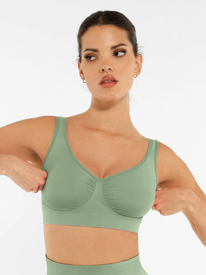 Feelingirl No Underwire Wide Straps Everyday Bra Bundle
