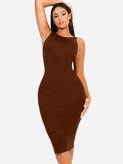 Feelingirl Seamless Eco-Friendly Large U-Back Shaper Dress with Built-In Bra