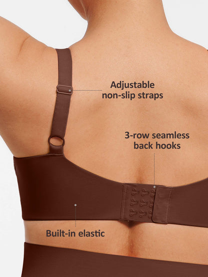 Feelingirl Adjustable Deep V-Neck Underwire Bra