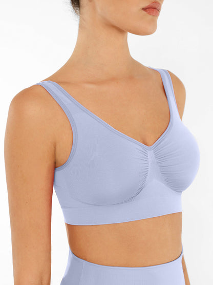 Feelingirl No Underwire Wide Straps Everyday Bra Bundle