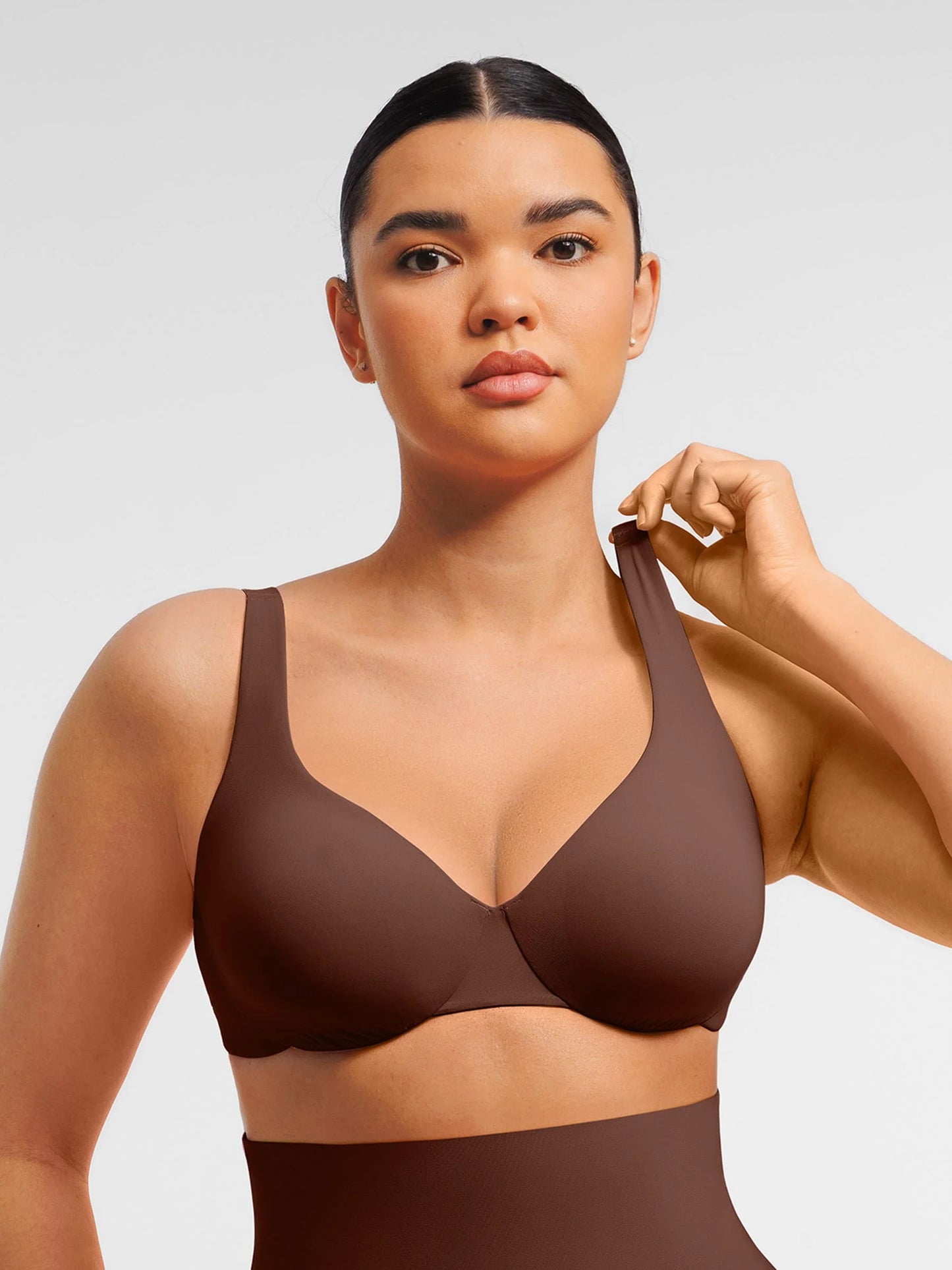Feelingirl Adjustable Deep V-Neck Underwire Bra