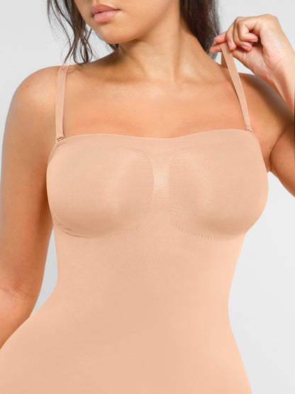 Feelingirl Strapless Seamless Bodysuit with Removable Straps