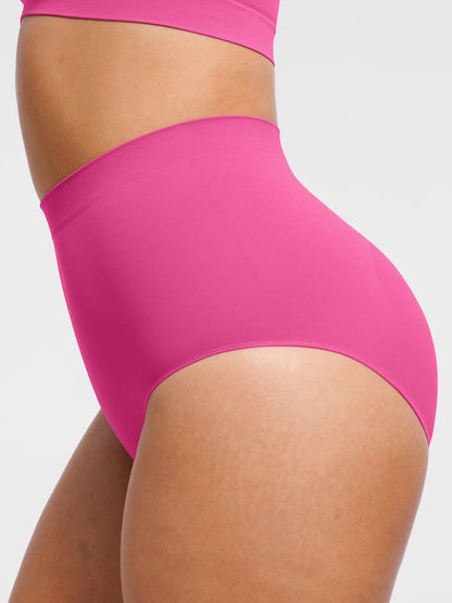 Feelingirl Seamless High-Waist Tummy Control Antibacterial Peach Hip Brief