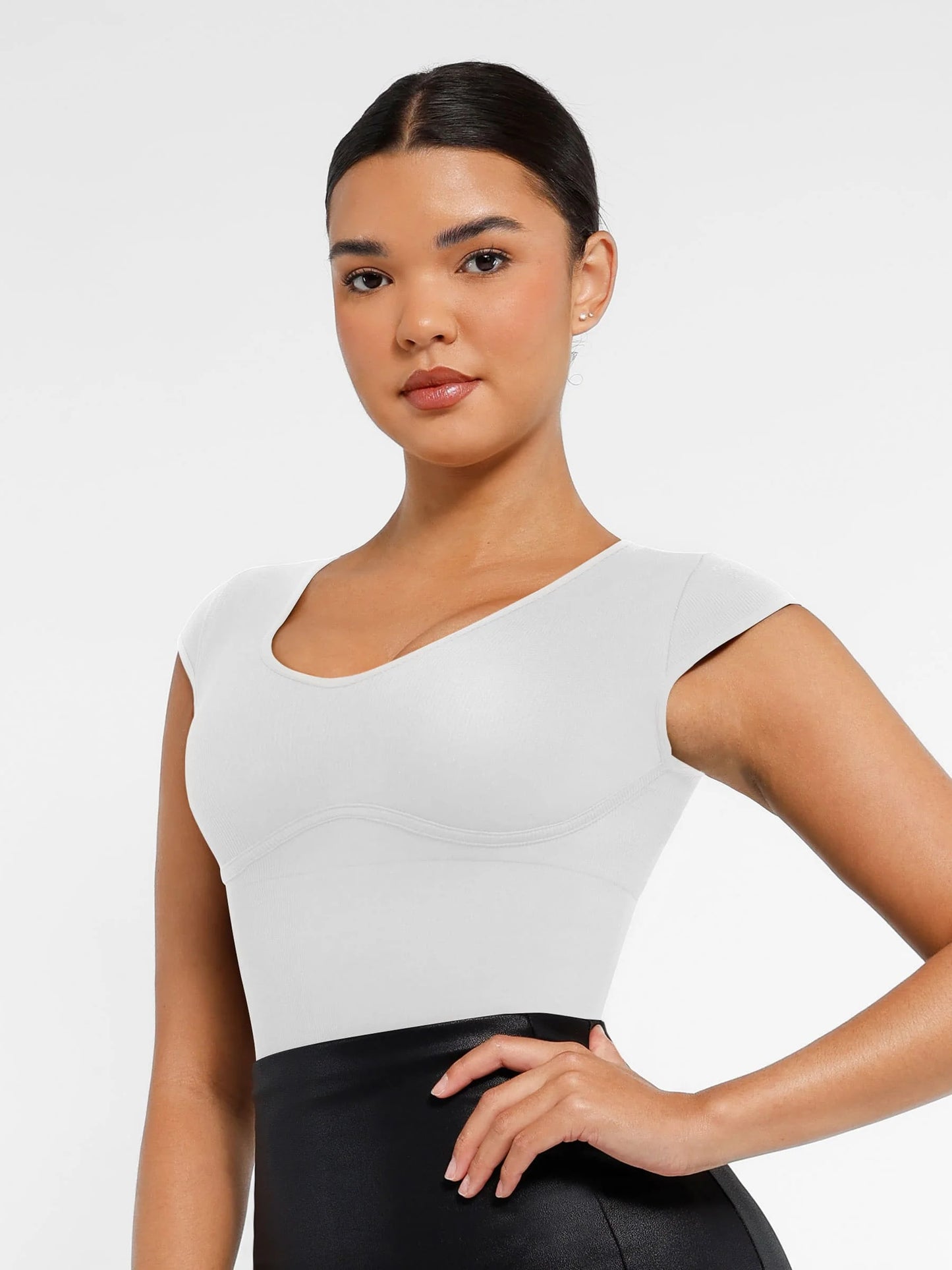 Feelingirl Bodysuit Tummy Control Shapewear Body Shaper Jumpsuit Top Going Out Shirt