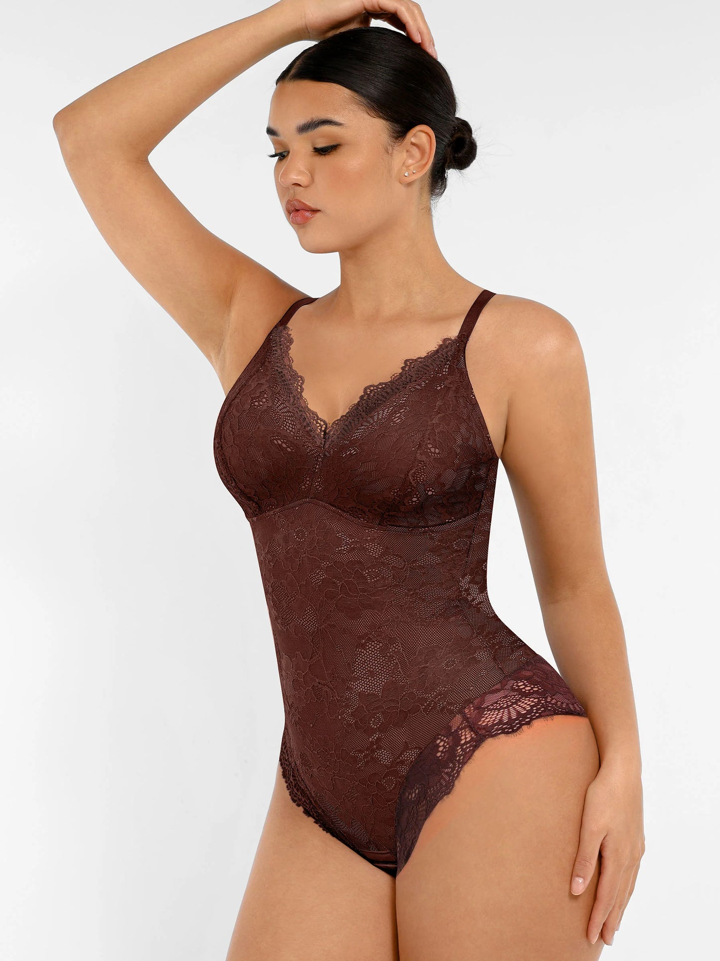 Feelingirl Lace V Neck Full Bodysuit Underwear [BOGO]