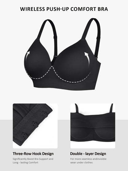 Feelingirl 1 Push-Up Seamless Bra + 1 Smooth Seamless Bra