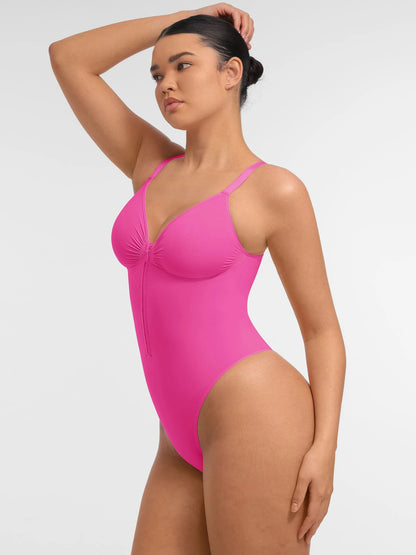 Feelingirl  Seamless Shaping Tummy Control Zipper Bodysuit