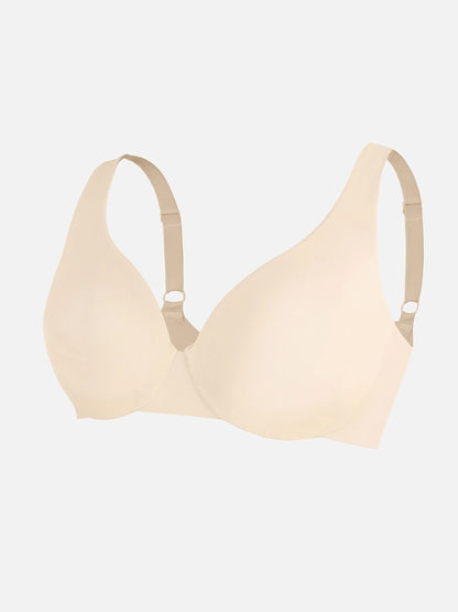 Feelingirl Underwire Adjustable Deep V-neck Bra