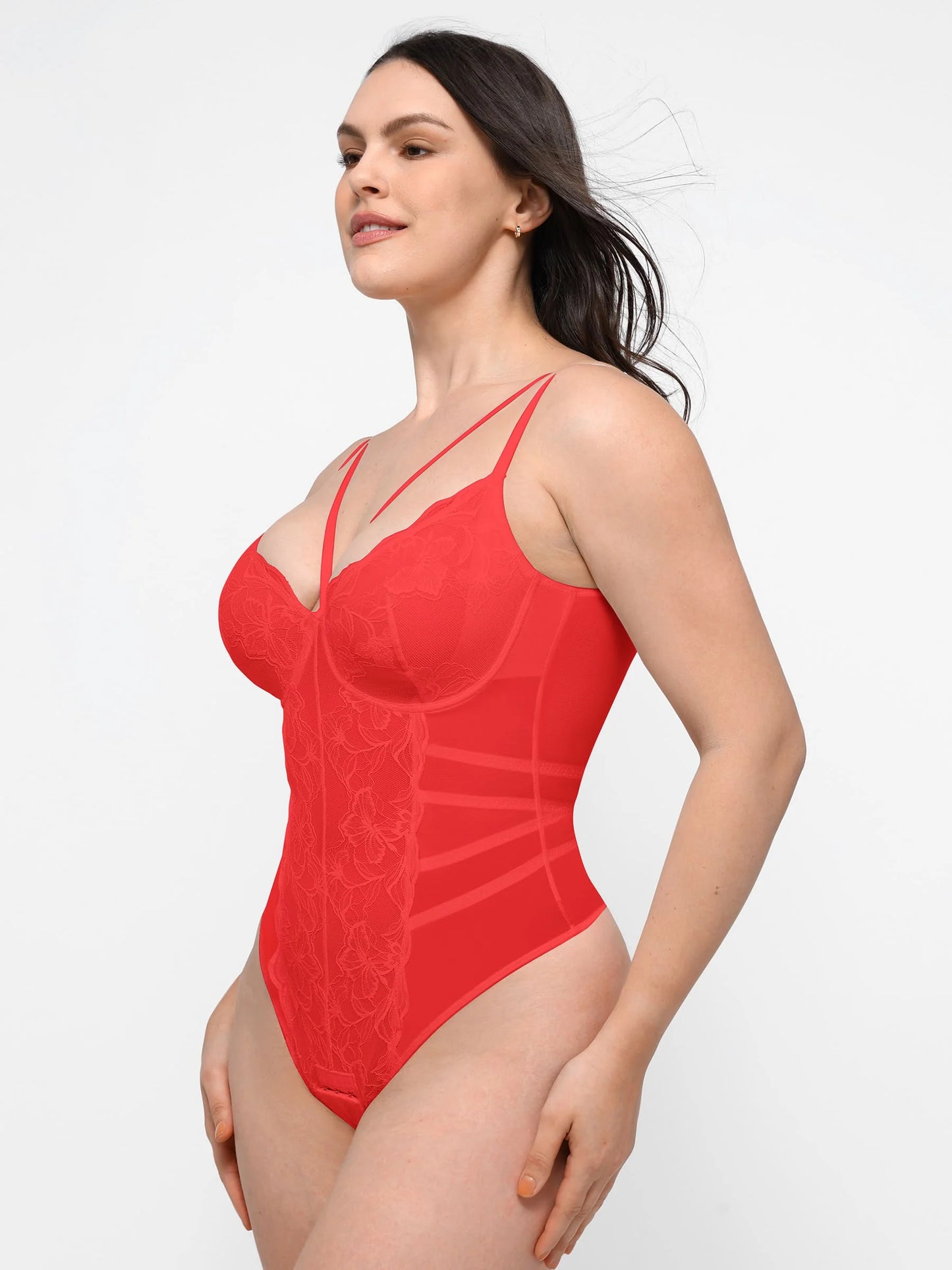 Feelingirl Lace Smooth Thong Shaping Bodysuit