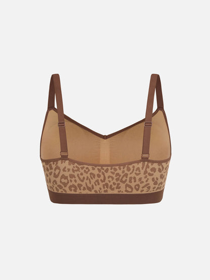 Feelingirl Leopard Print Wireless Push-Up Bra
